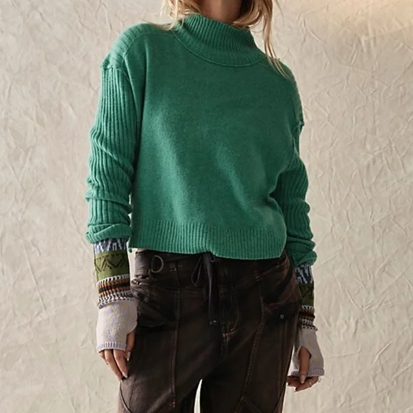 New Free people Aubrey cashmere turtleneck size XS - Picture 3 of 12